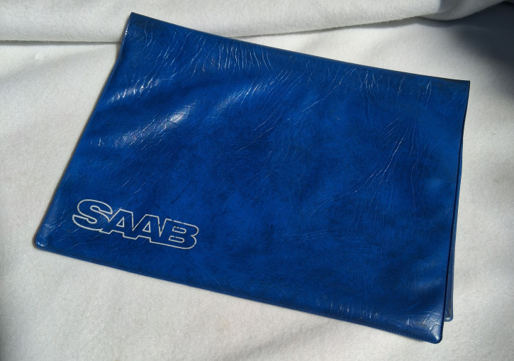 BORDBUCH MAPPE BLAU SAAB