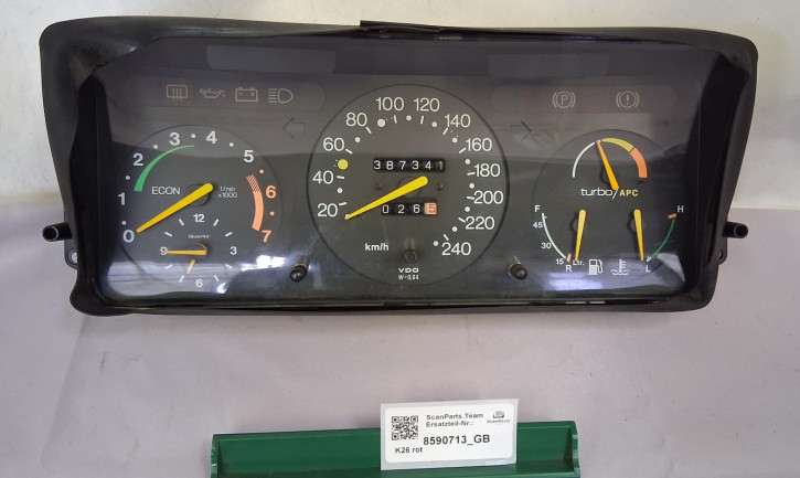 KOMBIINSTRUMENT DREHZAHLMESSER TACHO 240KM/H 900 TURBO