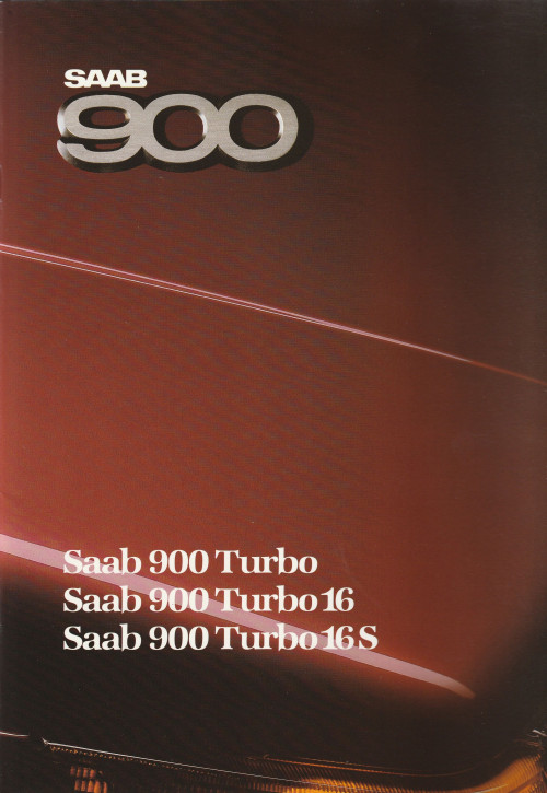 SAAB BROCHURE 1987 900 TURBO 16 S