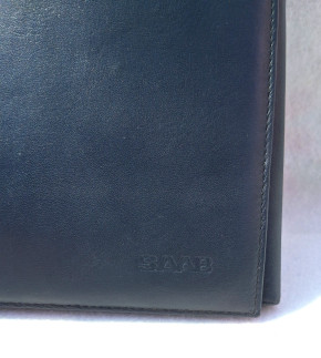 DOCUMENT WALLET LEATHER BLUE SAAB